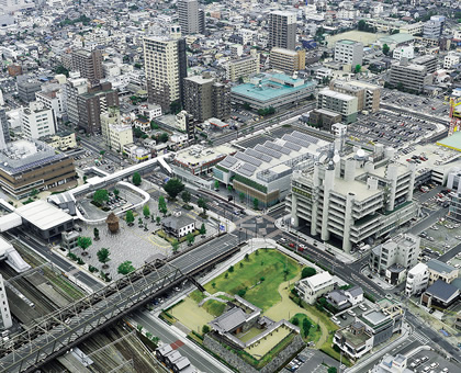 山梨文化会館 空撮